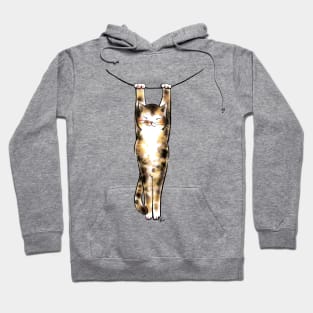 Stretching cat lady Hoodie